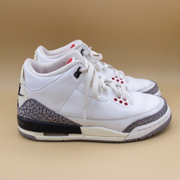 Jordan 3 Retro Mid White Cement Reimagined Shoes DM0967-100 Youth Size 5.5Y - Picture 3 of 8